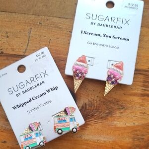 NWT SET OF TWO SUGARFIX BY BAUBKEBAR ICE CREAM EARRING SETS